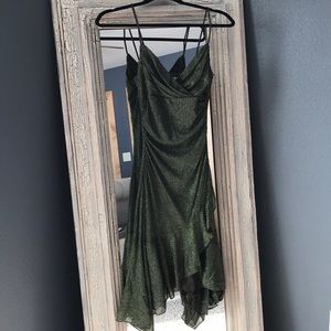 Green sparkle formal dress